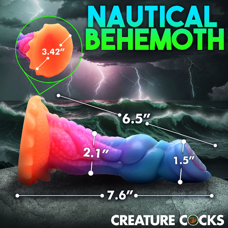 Creature Cocks Aqua-Cock Glow-in-the Dark Silicone Dildo