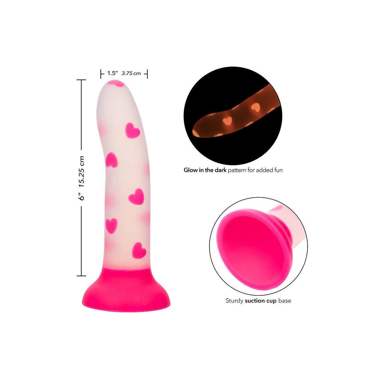 Glow Stick Heart Dildo by Calexotics