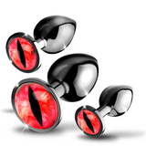Creature Cocks Sinister Eyes Metal Butt Plug Set Red