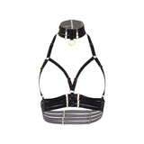 Open Cup Bra + O-Ring Collar