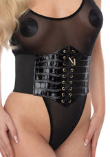 Kinky Diva Croc Front Waist Cincher