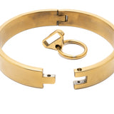 Golden Steel Slave Collar