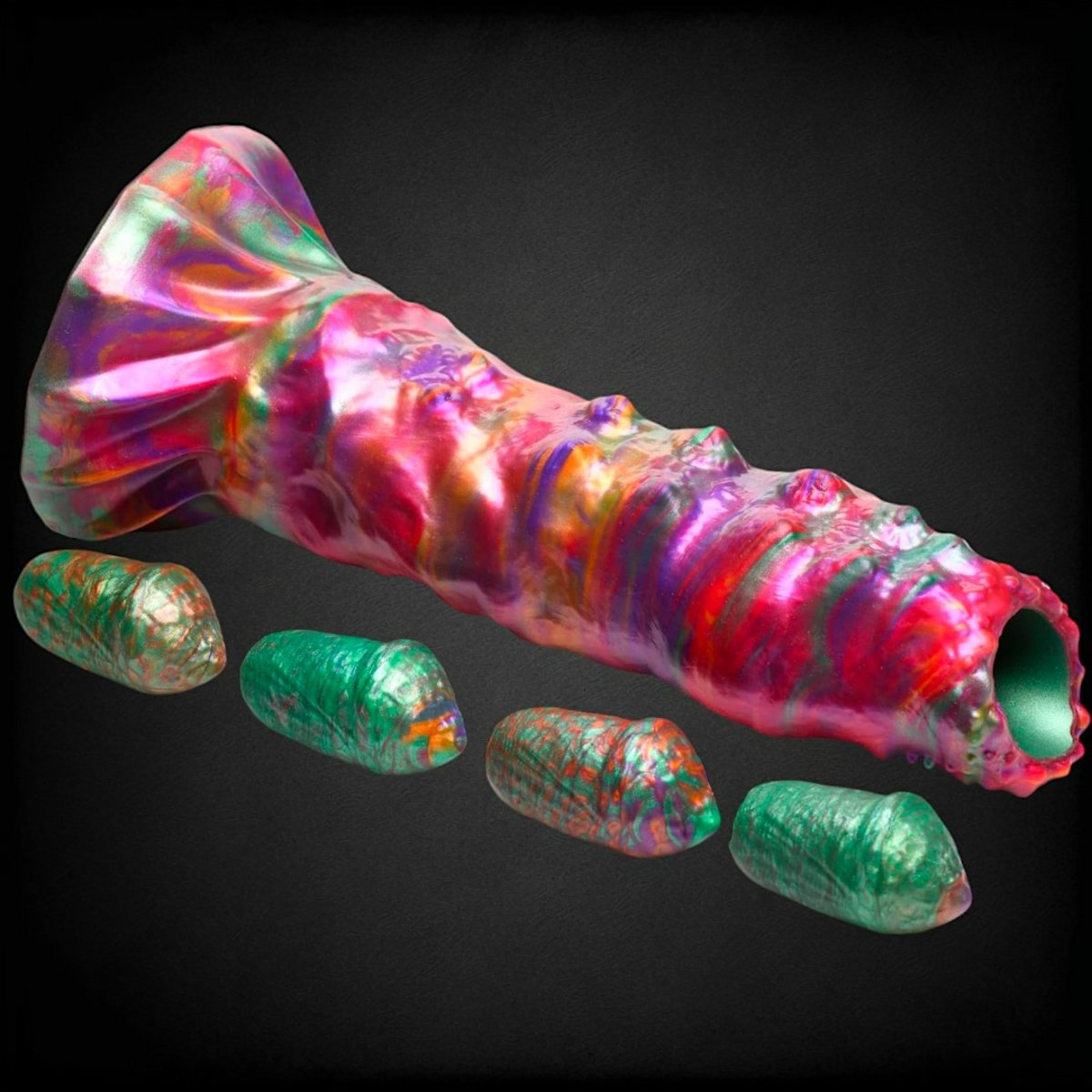 Creature Cocks Larva Silicone Ovipositor Dildo W/ Eggs