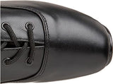 Devious Ballet-2020  Black Leather- Knee Boots 7" Heels
