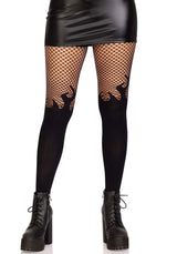 Leg Avenue Flame Tights With Fishnet Top