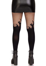 Leg Avenue Flame Tights With Fishnet Top