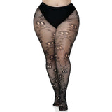 Leg Avenue Pirate Booty Skull Net Tights Plus
