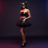 Cecilio Leather Designs Devil Woman Mask - Black