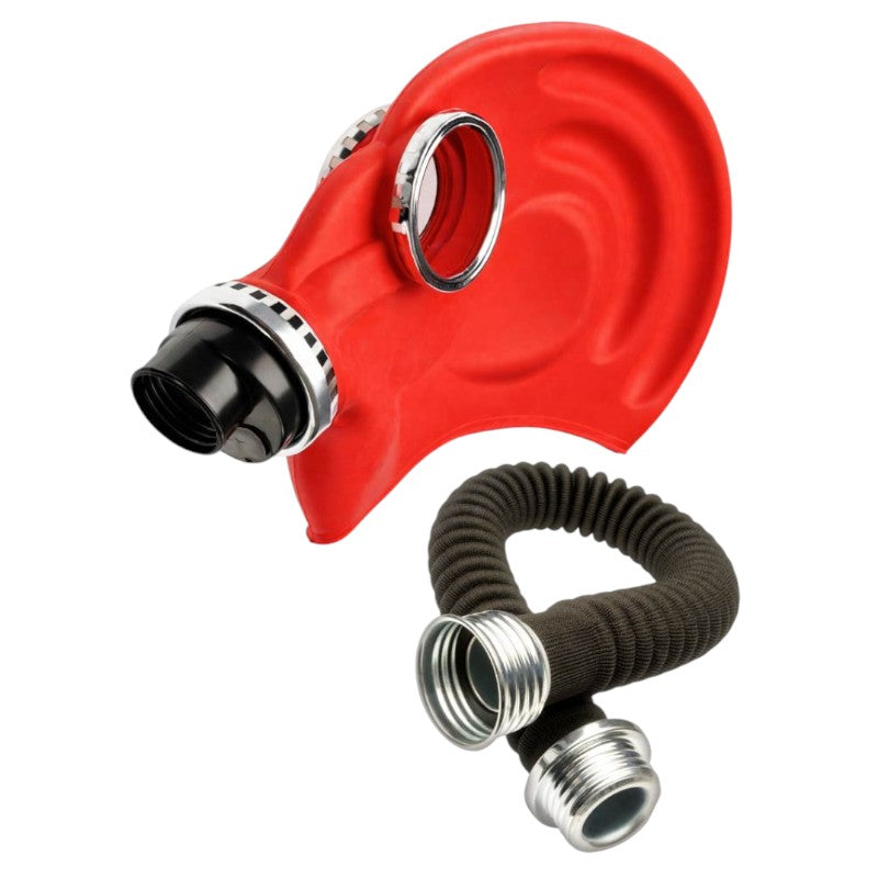 GP5  Gas Mask with Hose Red One Size