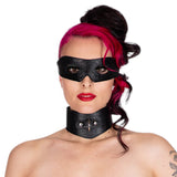 Croc Embossed Leather Curved Collar with D-Ring