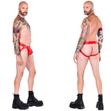 Liberation-X  Studded Leather Jock Strap Red