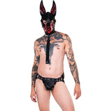K9-CHROME DOG MASK-Red