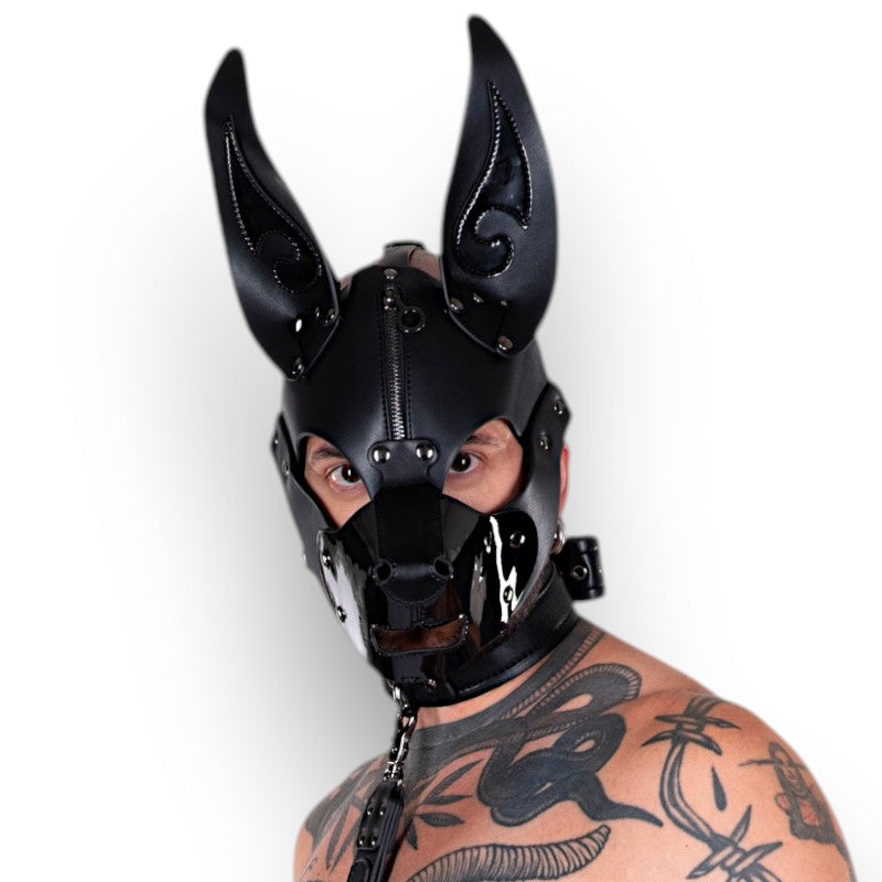 K9-CHROME DOG MASK-Black