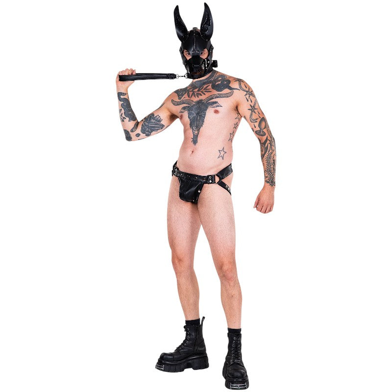 K9-CHROME DOG MASK-Black