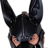 K9-CHROME DOG MASK-Black