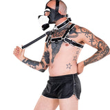 Liberation-X Leather Sport Shorts Black-White