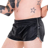 Liberation-X Leather Sport Shorts Black-White