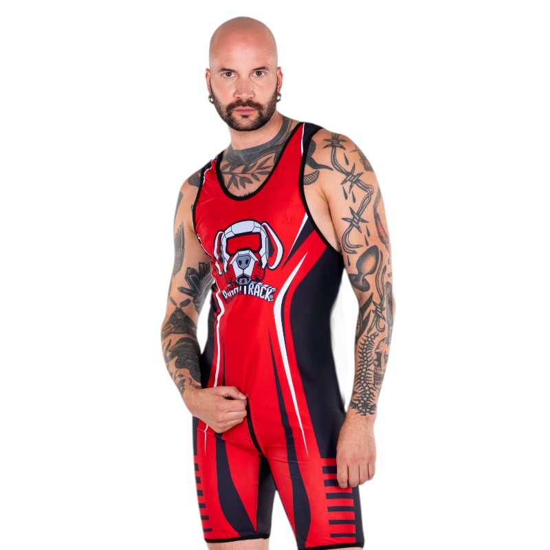 Right Track Pup Training Wrestling Suit with Front and Rear Zipper