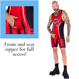Right Track Pup Training Wrestling Suit with Front and Rear Zipper
