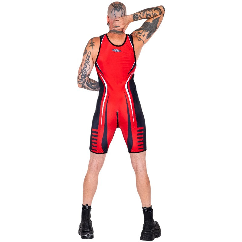 Right Track Pup Training Wrestling Suit with Front and Rear Zipper
