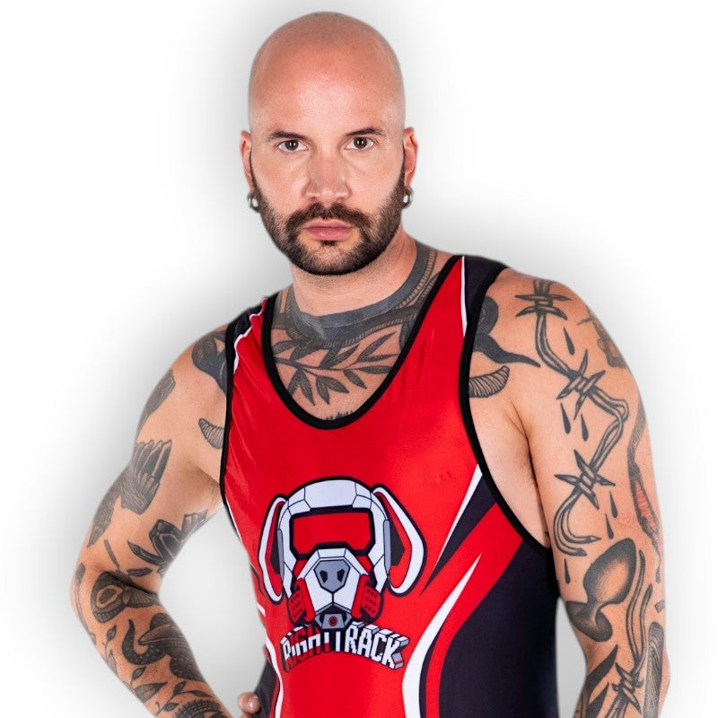 Right Track Pup Training Wrestling Suit with Front and Rear Zipper