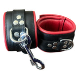 Wrist Cuffs Padded & Red Leather Lined