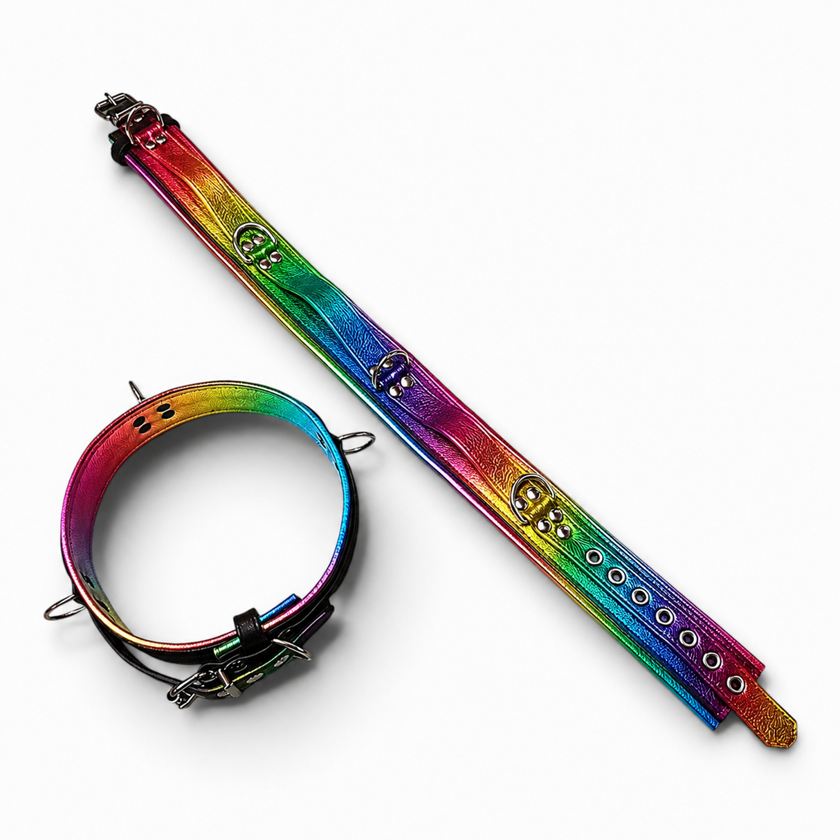 Leather Thigh Cuffs  Rainbow-M2O