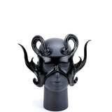 Cecilio Leather Designs Spiked Demonica Mask - Black