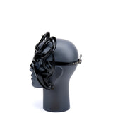Cecilio Leather Designs Spiked Demonica Mask - Black