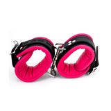 Wrist Cuffs Padded & Pink Leather Lined