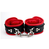 Ankle Cuffs Padded & Red Leather Lined