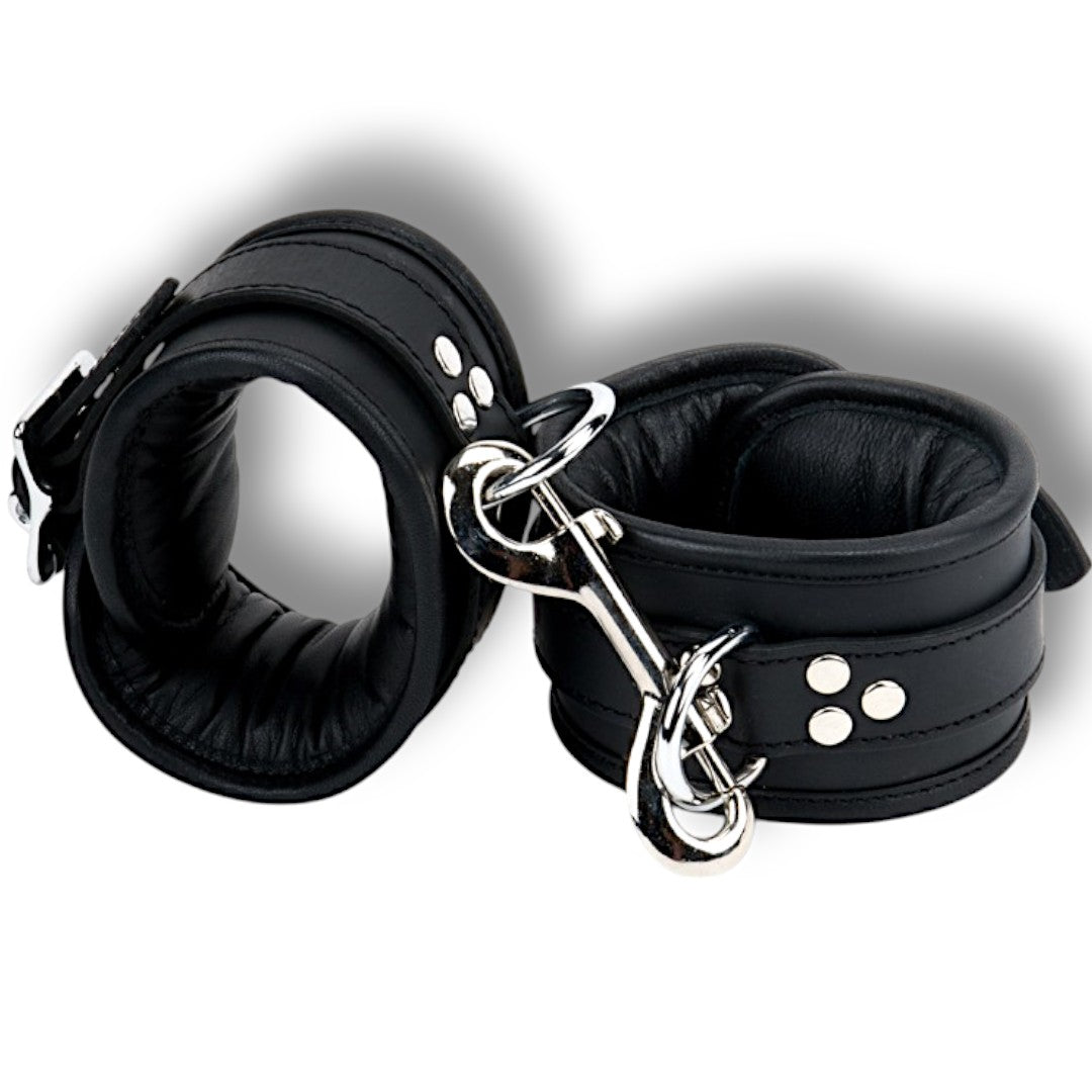 Wrist Cuffs Padded & Black Leather Lined