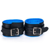 Ankle Cuffs  Padded & Blue Leather Lined