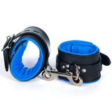 Ankle Cuffs  Padded & Blue Leather Lined