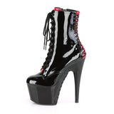 Adore-1020Fh Platform Two Tone Lace-Up Ankle Boot W/Corset Detail