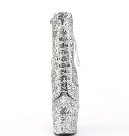 ADORE-1020GWR Pleaser Silver Glitter/Silver Glitter Kinky Boots UK 06