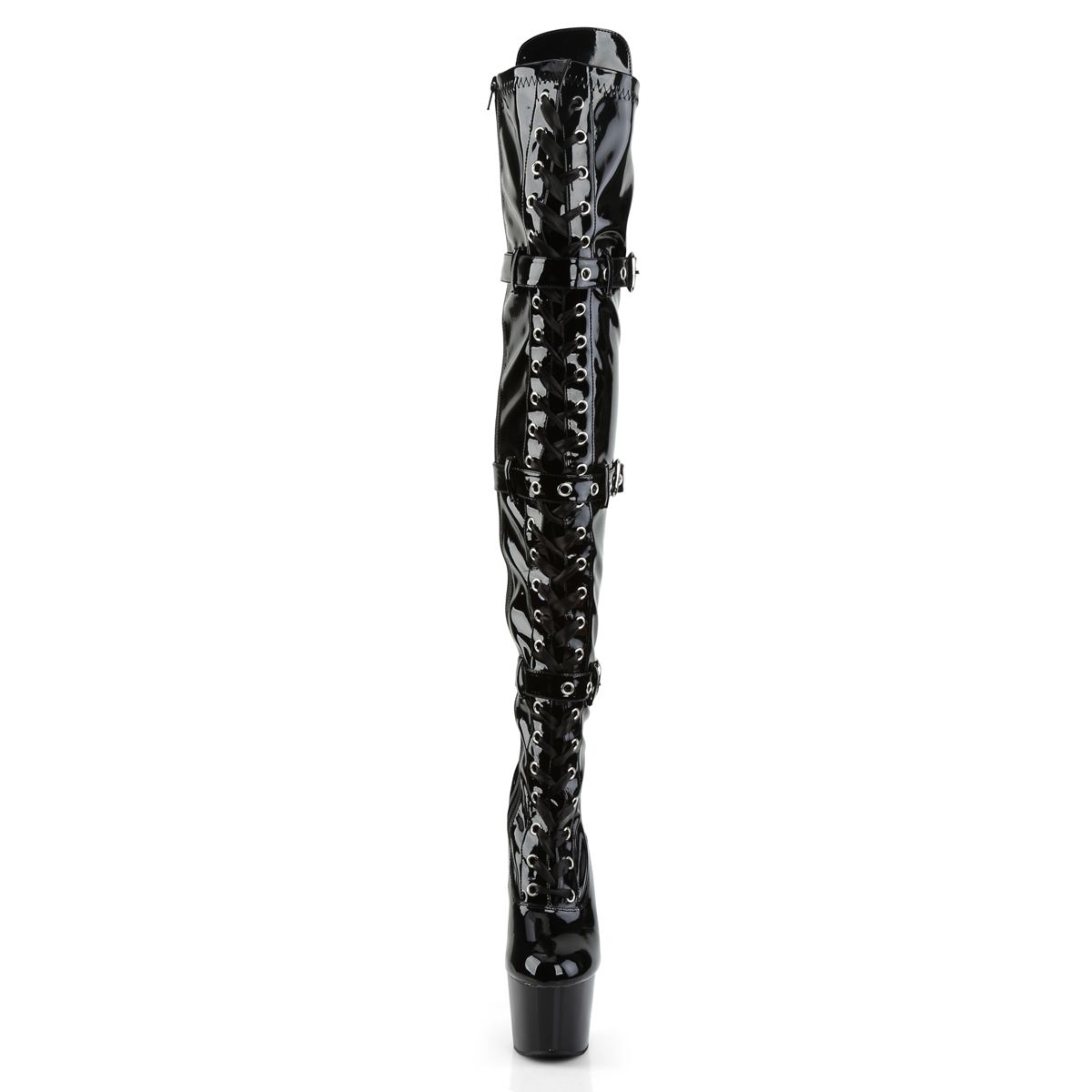 Adore-3028 Triple Buckle Strap Thigh High Boot
