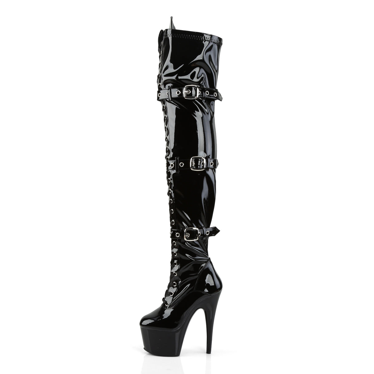 Adore 3028 Triple Buckle Strap Thigh High Boot