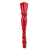 ADORE-3063 Back Lace-Up Thigh High Boot Red