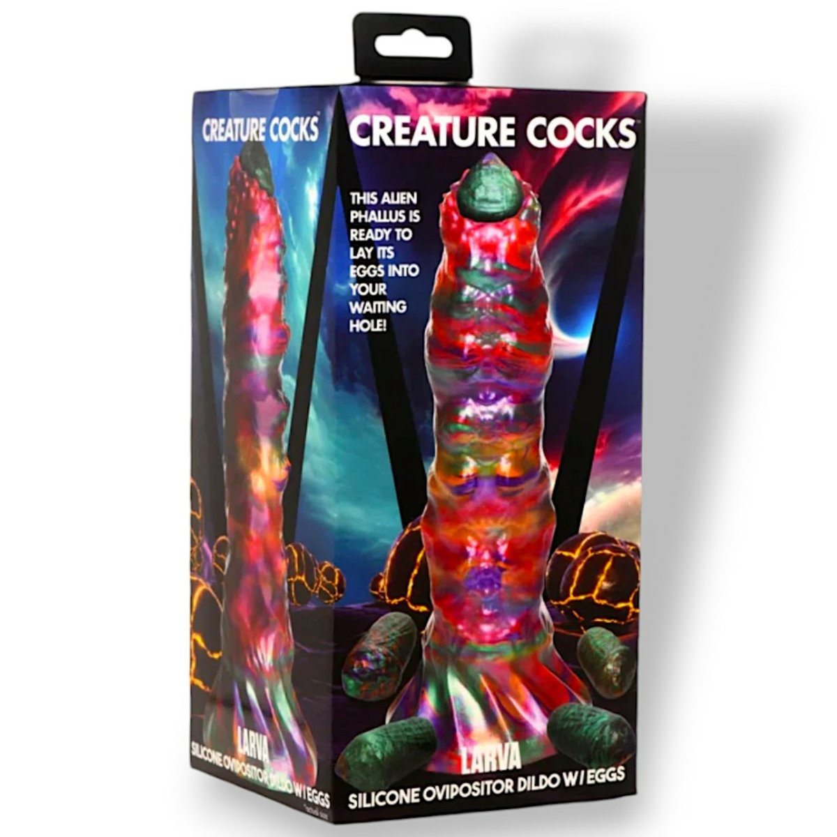 Creature Cocks Larva Silicone Ovipositor Dildo W/ Eggs