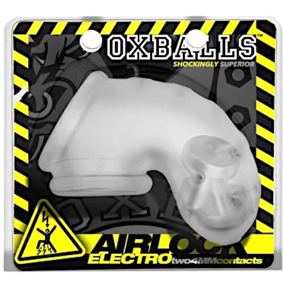 Oxballs - Airlock Electro Air Lite Vented Chastity Clear Ice