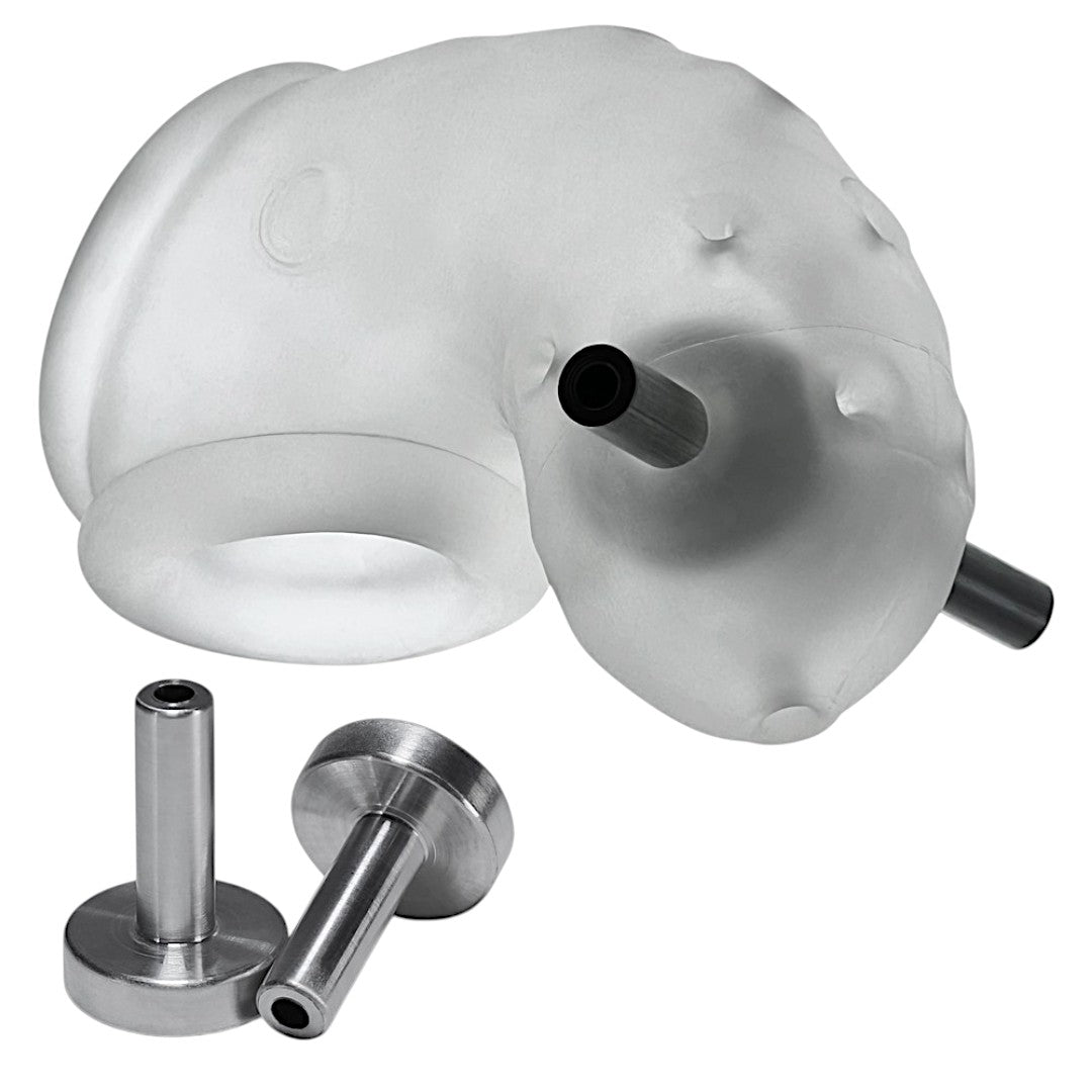 Oxballs - Airlock Electro Air Lite Vented Chastity Clear Ice