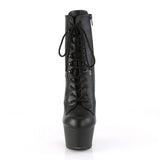 Aspire-1020 Platform Lace-Up Ankle Boot Blk Faux