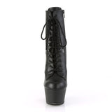 Aspire-1020 Platform Lace-Up Ankle Boot Blk Faux