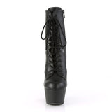 ASPIRE-1020 Platform Lace-Up Ankle Boot Blk Faux Leather Matte-UK08