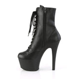 ASPIRE-1020 Platform Lace-Up Ankle Boot Blk Faux Leather Matte-UK09