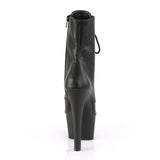 Aspire-1020 Platform Lace-Up Ankle Boot Blk Faux