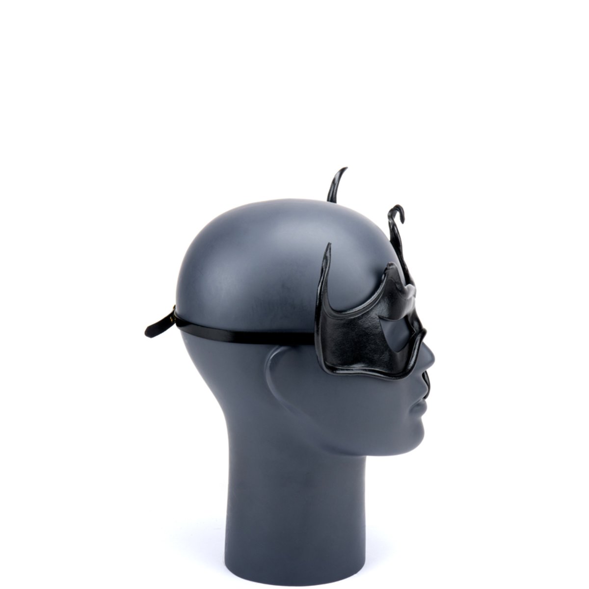 Cecilio Leather Designs Asymetric Tendrils Leather Mask