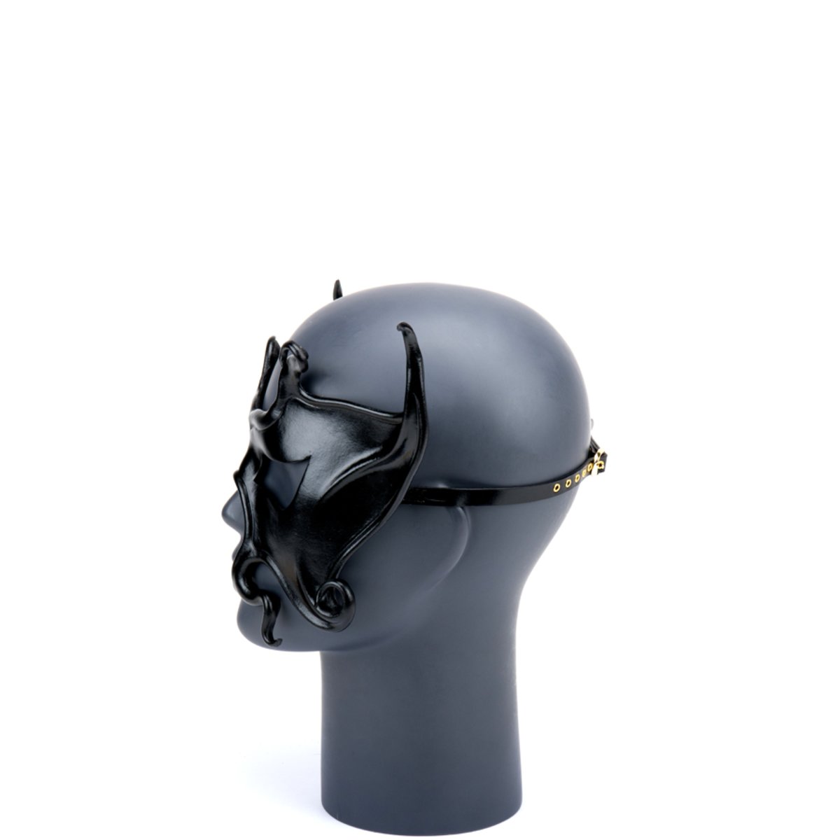 Cecilio Leather Designs Asymetric Tendrils Leather Mask