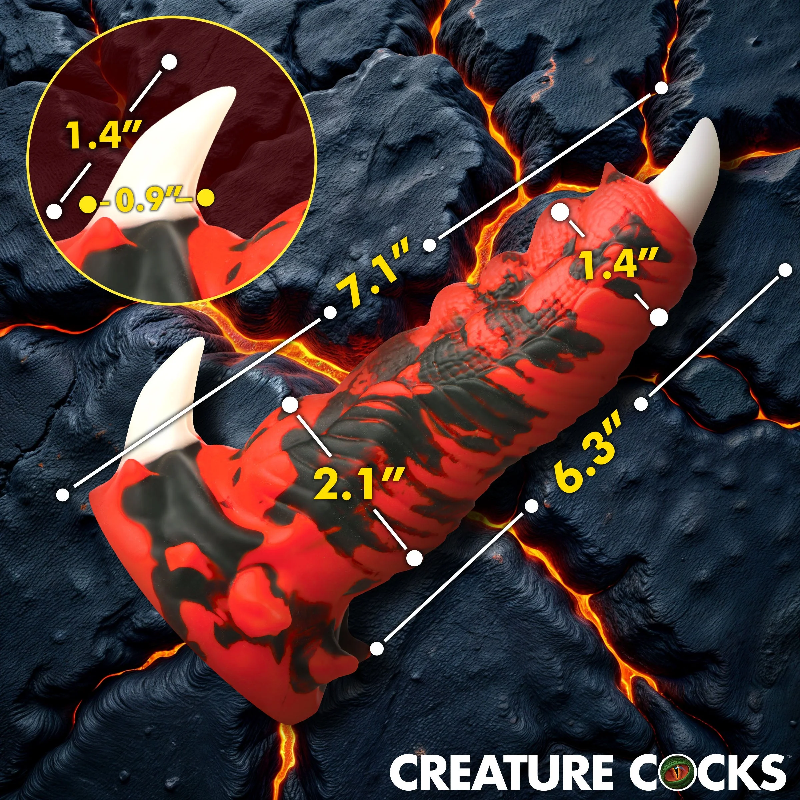 Creature Cocks Red Talon Vibrating Silicone Dildo